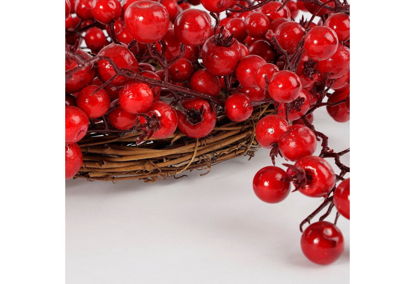 Mica Decorations Dekokranz Mica Decorations Kranz Beernen rot - h10xd40cm