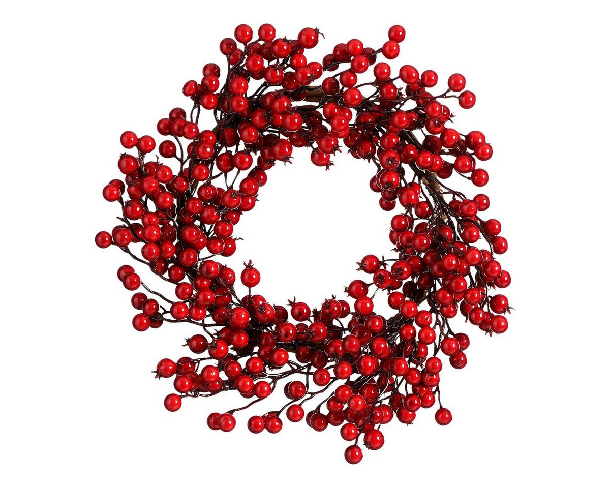 Mica Decorations Dekokranz Mica Decorations Kranz Beernen rot - h10xd40cm Bild 2