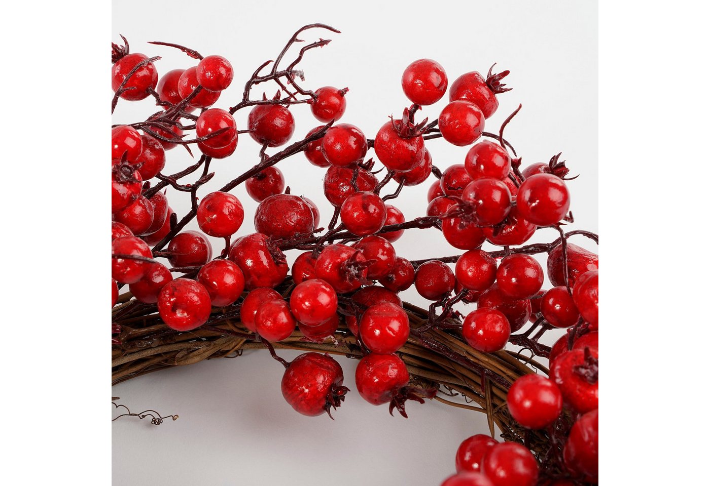 Mica Decorations Dekokranz Mica Decorations Kranz Beernen rot - h10xd40cm Bild 3