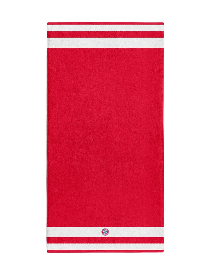 FC Bayern München Badetuch FC Bayern München I Badetuch 180x90 cm I Rot, Baumwolle Bild 3