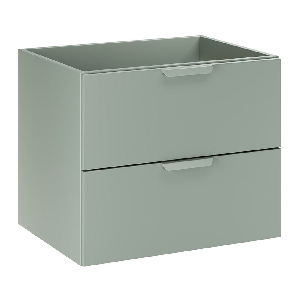 Lomadox Waschbeckenschrank ALASSIO-56 Waschtischunterschrank, 60cm, Grün matt, 2 Schubladen Bild 4