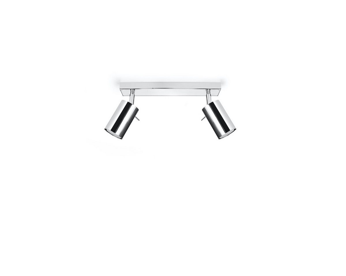SOLLUX lighting Deckenleuchte Deckenleuchte Ring 2 Chrom, Nicht enthalten