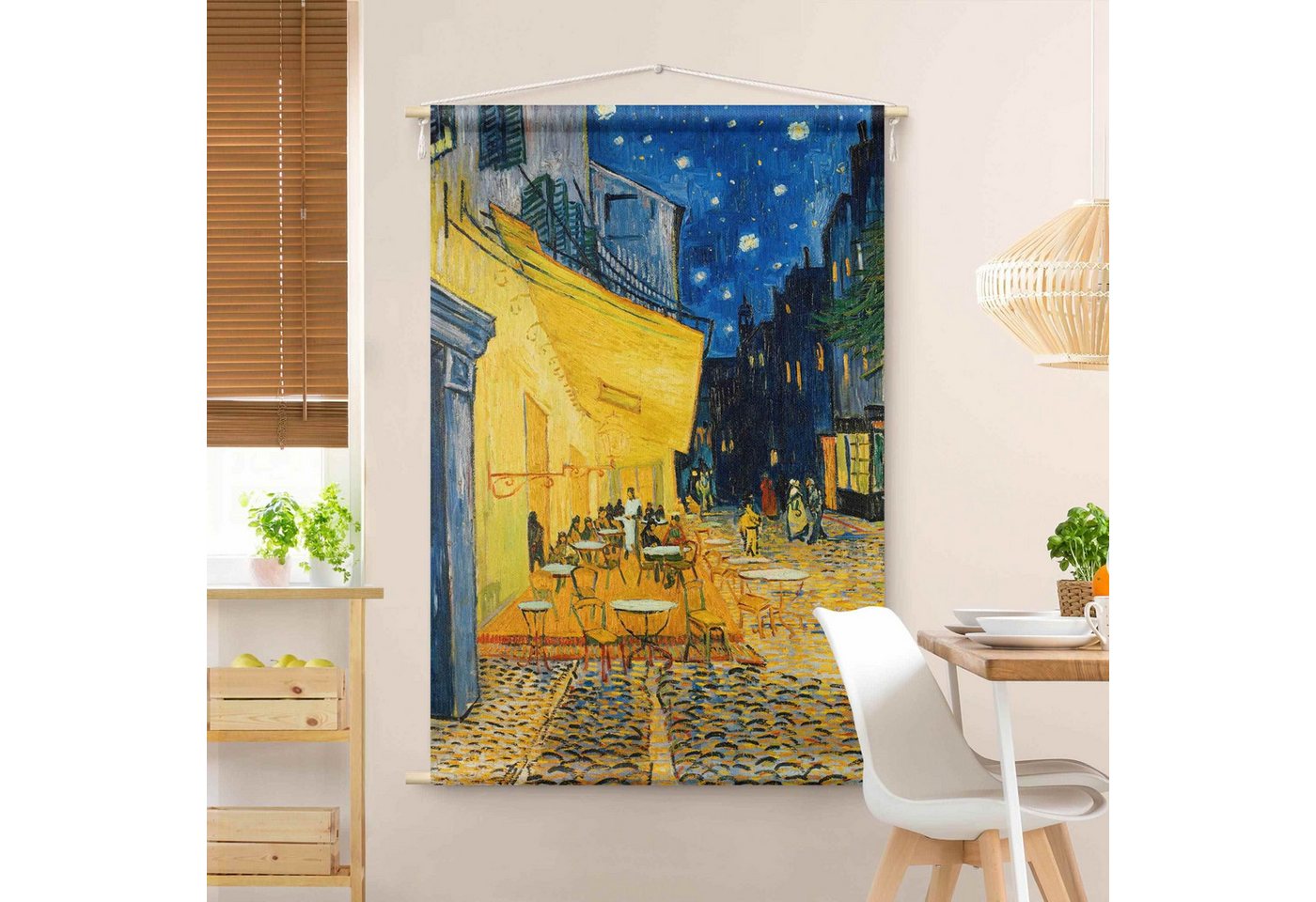 Bilderdepot24 Wandteppich modern Vincent van Gogh Kunst gelb, rechteckig, Höhe: 2.6 mm, großes Wandbild aus Natur-Baumwolle Wandbehang Stoffbild Tuch Wollseil Bild 2