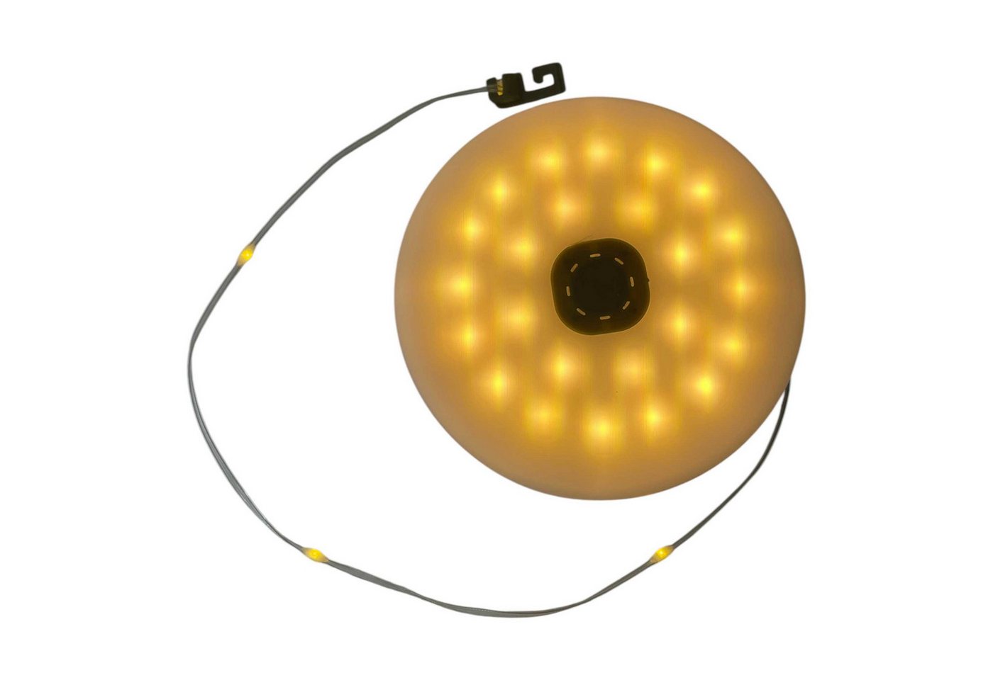 F-H-S International LED Solarleuchte, mehrere Helligkeitsstufen, LED, warmweiß, rot, Camping mit 9,9m Lichterkette 8 Funkt. 3 Timer USB Bild 3