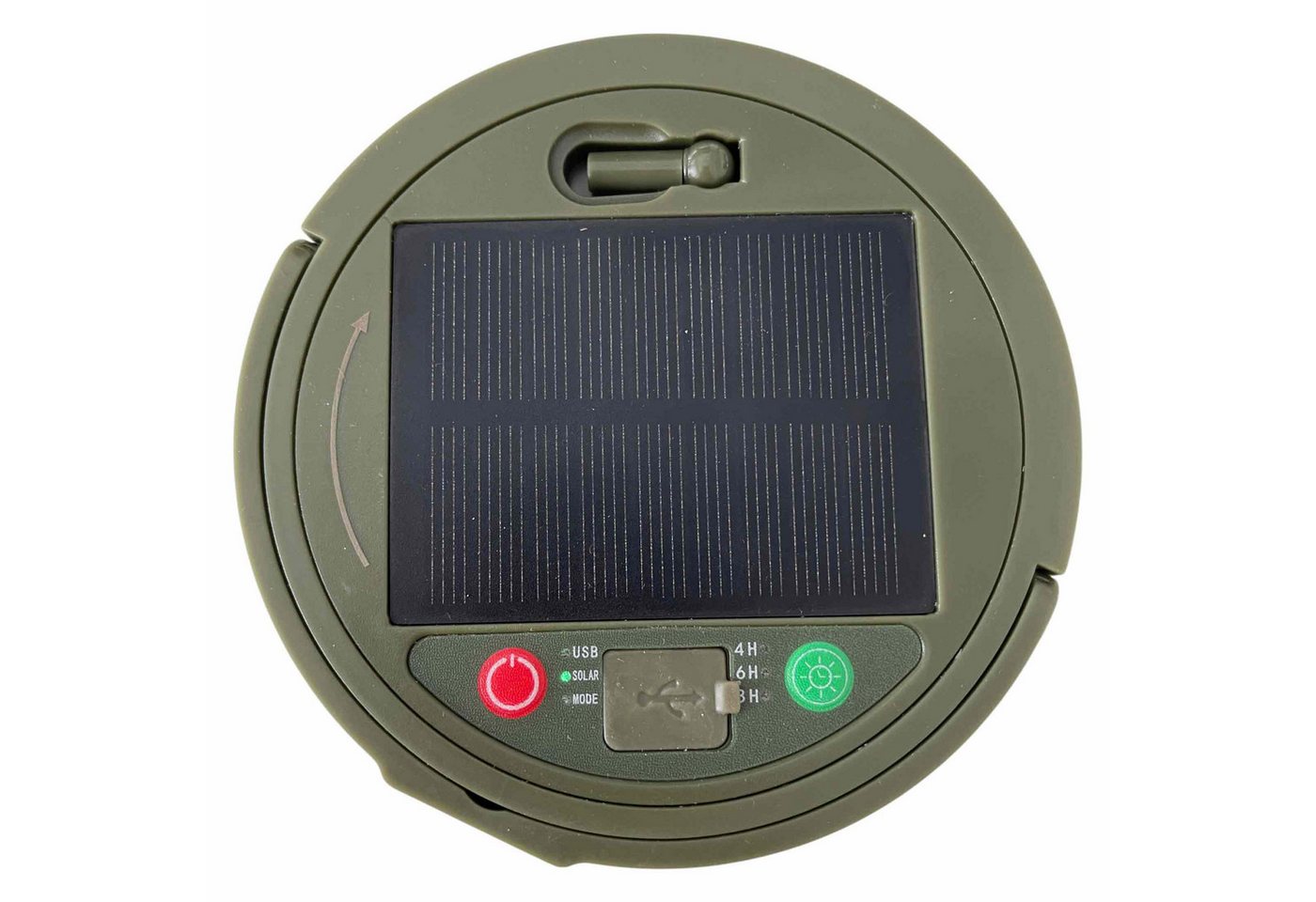F-H-S International LED Solarleuchte, mehrere Helligkeitsstufen, LED, warmweiß, rot, Camping mit 9,9m Lichterkette 8 Funkt. 3 Timer USB Bild 4