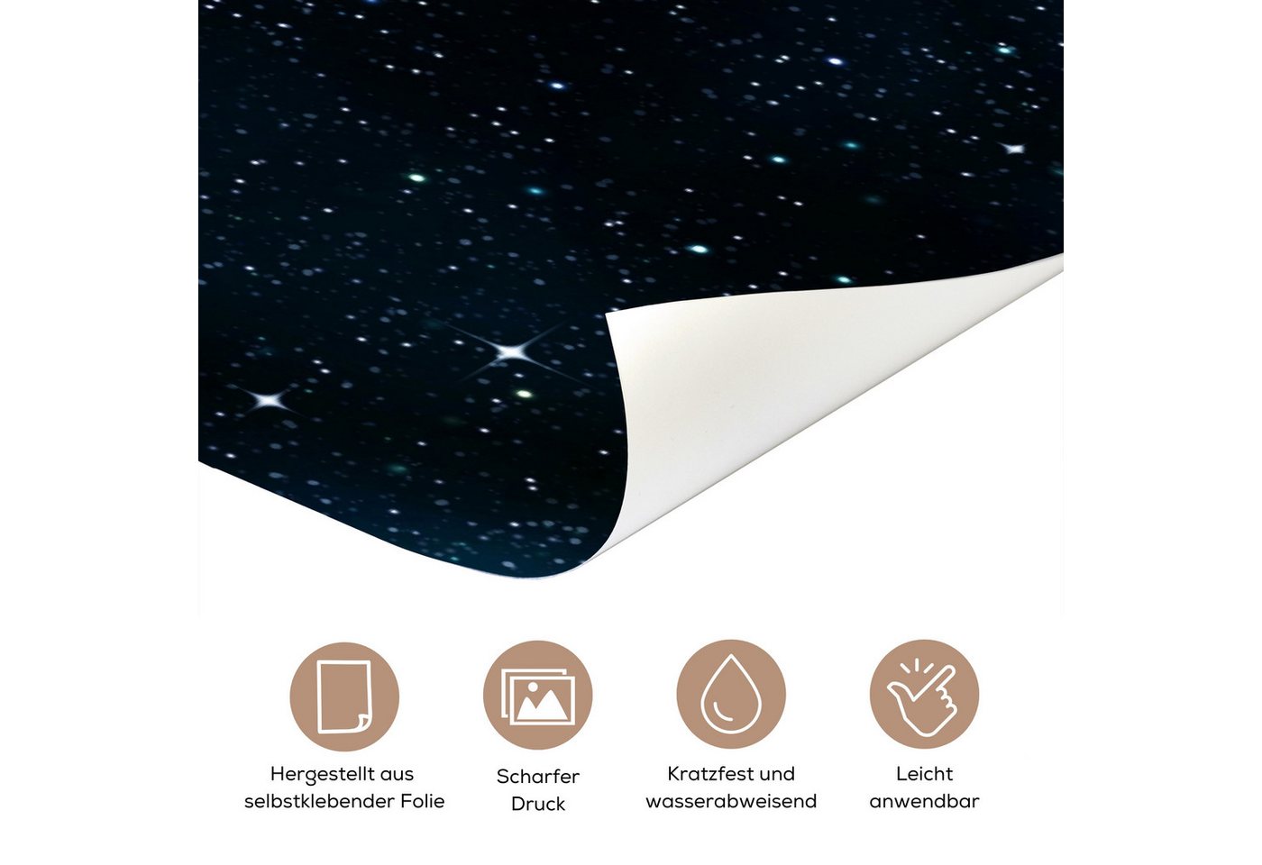 MuchoWow Türtapete Galaxie - Nacht - Milchstraße, Matt, bedruckt, (1 St), Selbstklebende Tapete, Folie für Möbel, 70x215 cm Bild 3