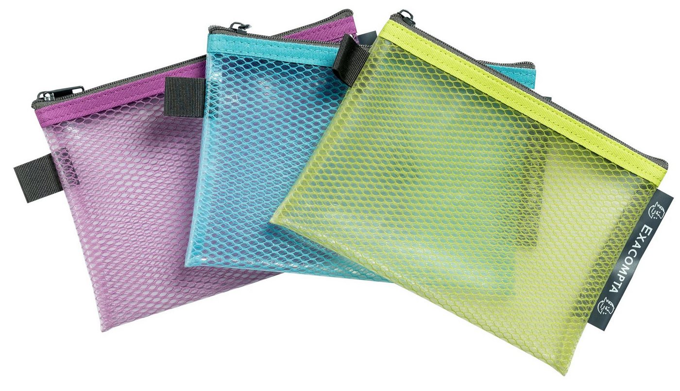 EXACOMPTA Prospekthülle 12x Transparente Tasche/Etui, RC-PP, Pop'N Co - sortiert - 38120E, Hülle mit Zip-Verschluss