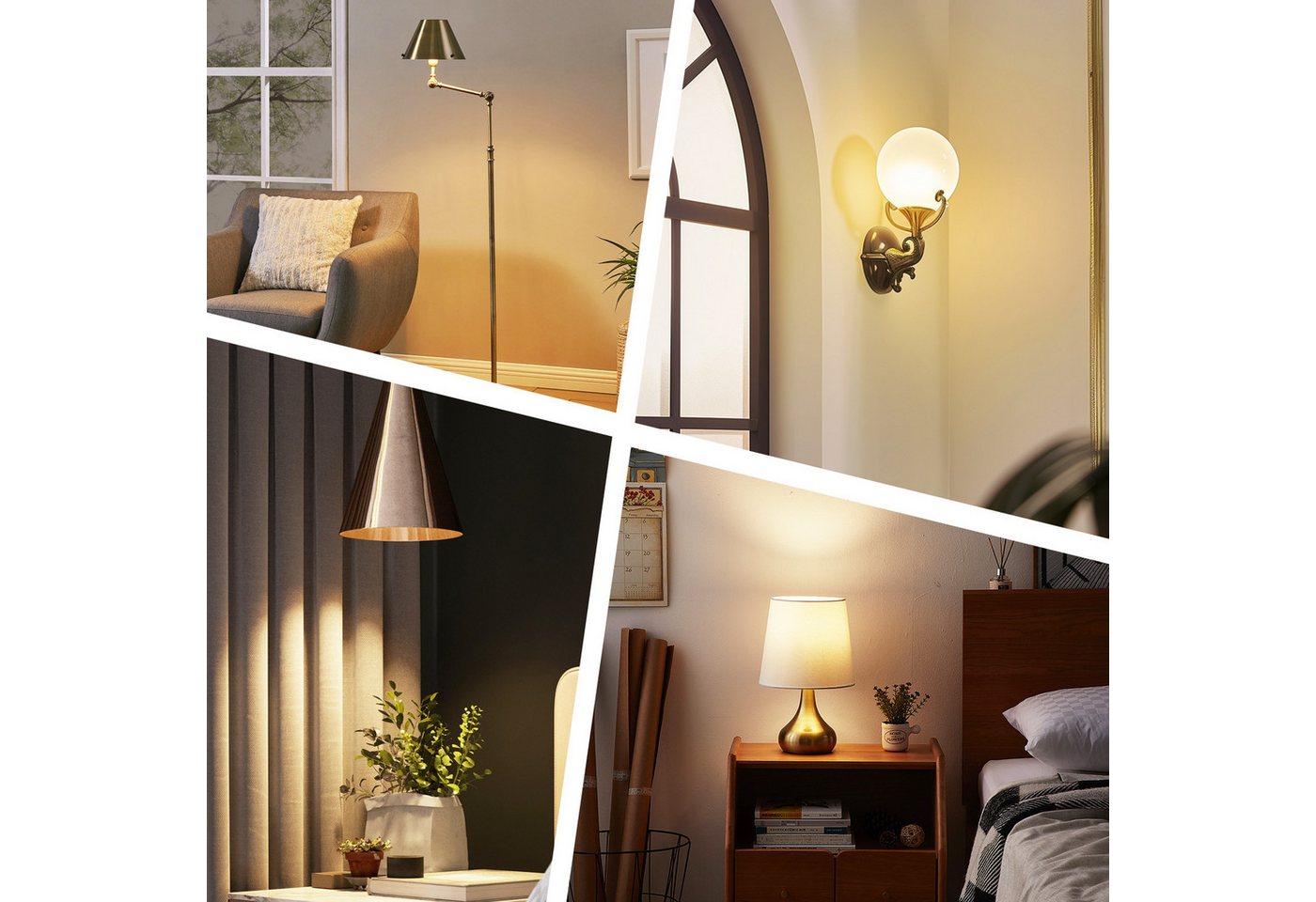 Nettlife LED-Leuchtmittel LED Glühbirne 5W 240° Abstrahlwinkel Energiesparlampe Nicht dimmbar, E27, 6 St.