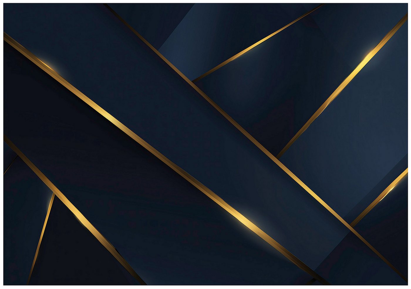 Wallarena Fototapete Vlies Abstrakt Glamour Gold Blau Schlafzimmer, Wohnzimmer 400x280 cm, glatt, 3D-Effekt, 400 x 280 cm Bild 4