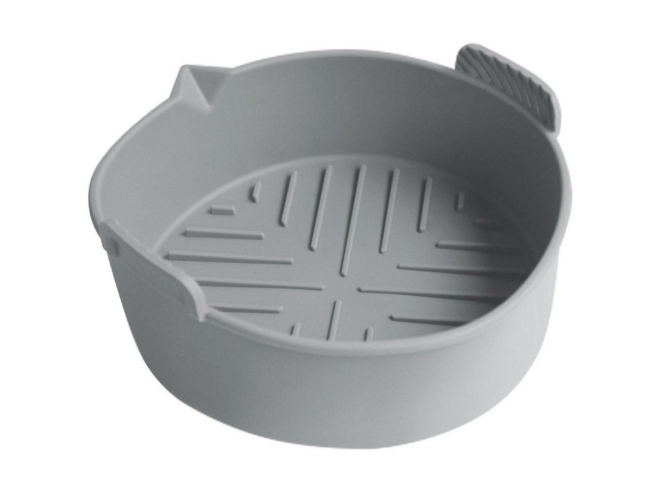 Casativo Silikonform Silikon Form für Heißluftfritteuse antihaft Ø 19 x H 6 cm RUND, (2-tlg), Silikonform für Airfryer 6,5L, BPA-frei, 19,5x18,7x6 cm RUND Bild 4