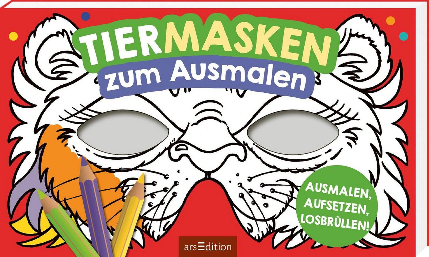 Notizbuch Tiermasken zum Ausmalen