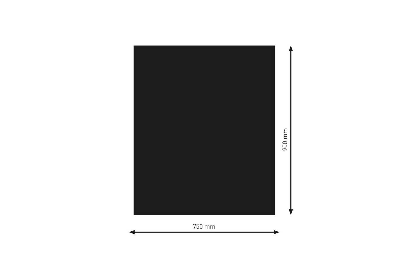 Raik Bodenschutzplatte Raik Bodenplatte Rechteck - Quadrat Schwarz 90 x 75 cm