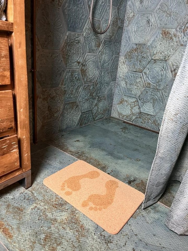 Kork-Deko.de Badematte Saunamatte aus Kork für Sauna, Pool oder Bad, beidseitig nutzbar, Kork, 45x30 cm Bild 4
