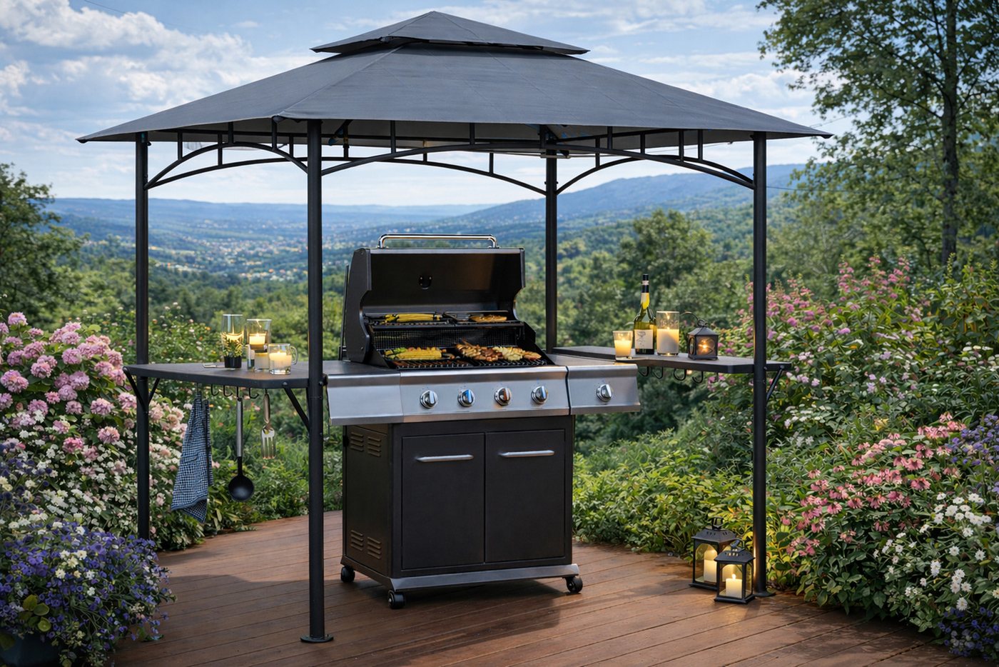 Quick Star Pavillon-Ersatzdach Grilpavillon BBQ 2,45 x 1,5 m, 180 g/m², 0 x 0 cm Bild 5