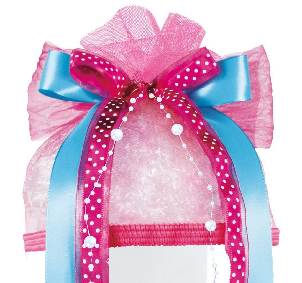 Roth Ideen Schultüte ROTH Schultütenschleife "Pink Dots", hellblau/pink/weiß