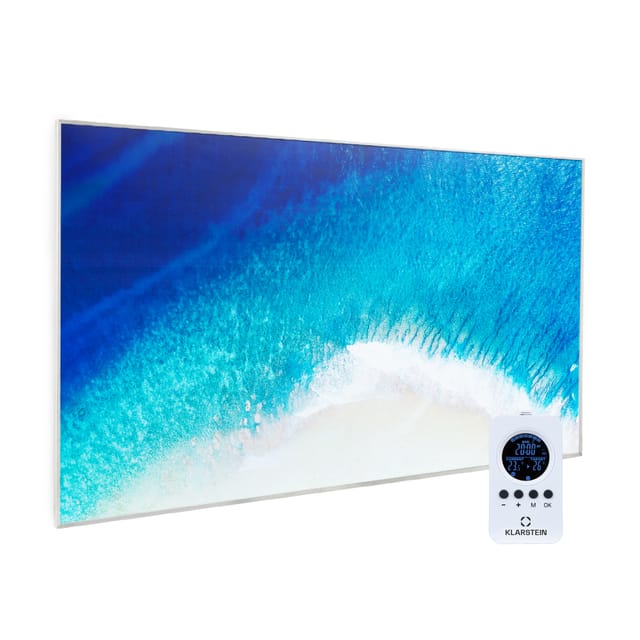 Klarstein Wonderwall Air Art Motiv Strand Infrarotheizung 101x60 cm 600 W Fernbedienung