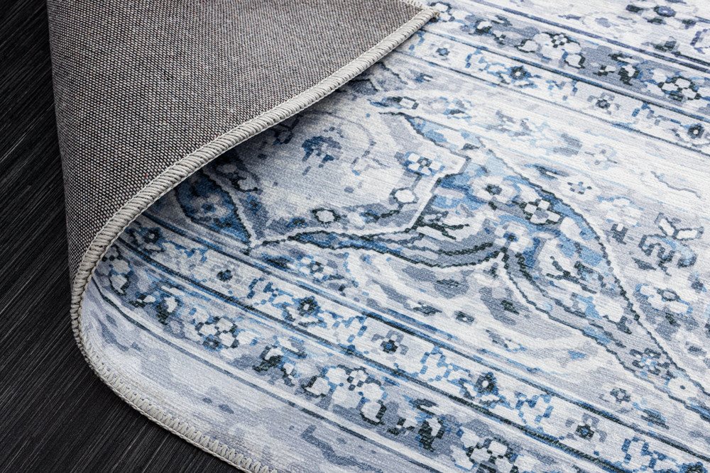 riess-ambiente Designteppich OLD MARRAKESCH 230x160cm grau blau · orientalischer Kurzflor-Teppich, rechteckig, Höhe: 8 mm, Wohnzimmer · Fußbodenheizung-geeignet · Indoor · pflegeleicht Bild 2