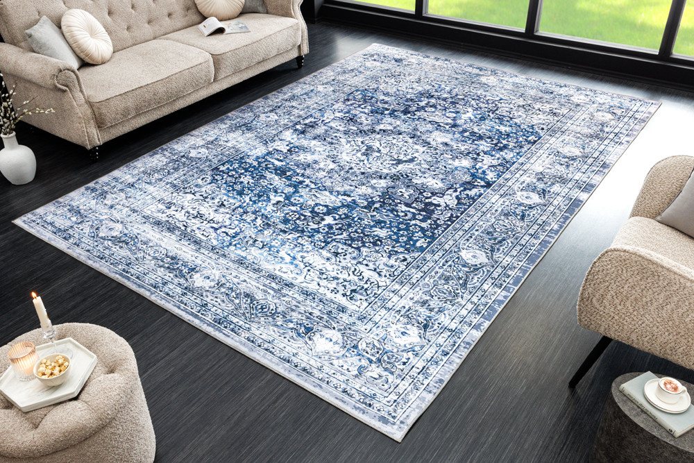 riess-ambiente Designteppich OLD MARRAKESCH 230x160cm grau blau · orientalischer Kurzflor-Teppich, rechteckig, Höhe: 8 mm, Wohnzimmer · Fußbodenheizung-geeignet · Indoor · pflegeleicht Bild 3