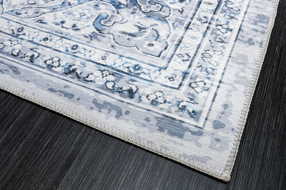 riess-ambiente Designteppich OLD MARRAKESCH 230x160cm grau blau · orientalischer Kurzflor-Teppich, rechteckig, Höhe: 8 mm, Wohnzimmer · Fußbodenheizung-geeignet · Indoor · pflegeleicht Bild 5