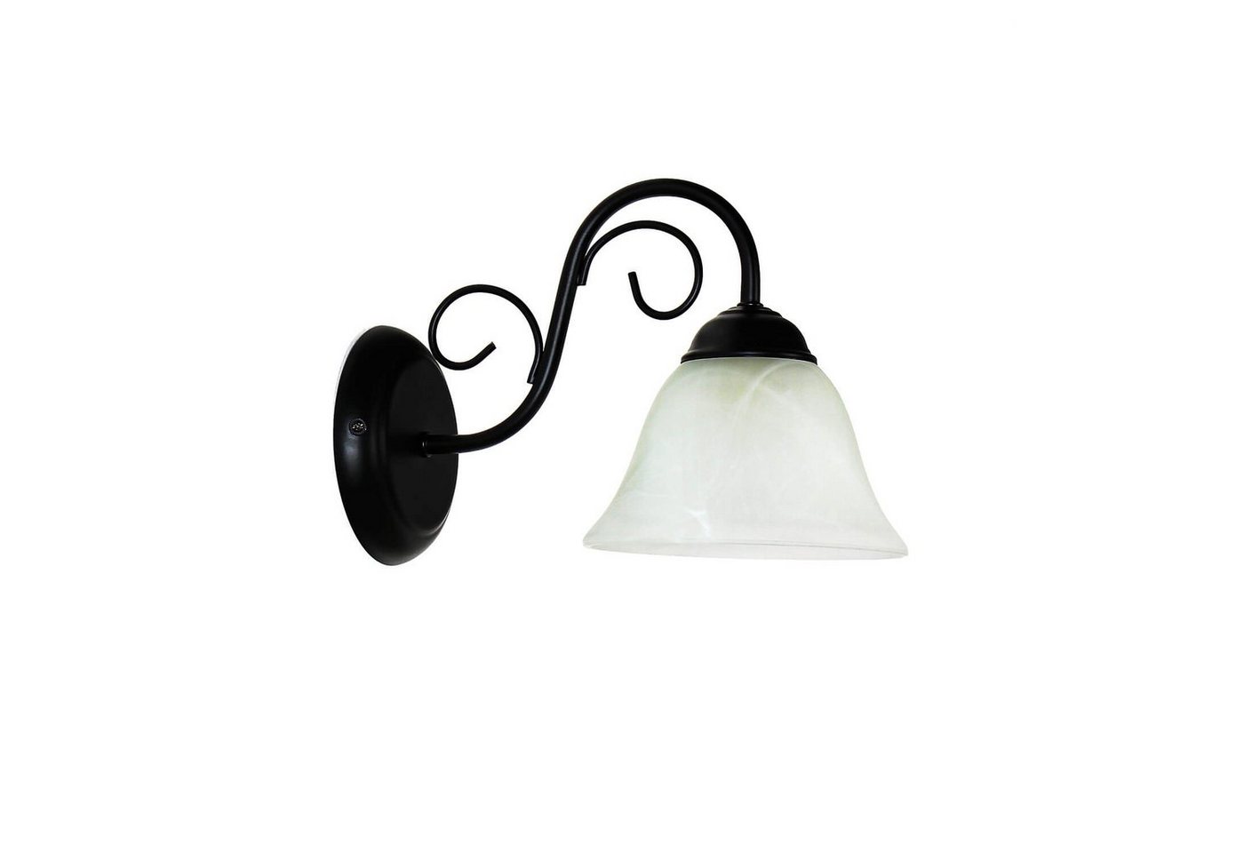 Licht-Erlebnisse Wandleuchte ATHEN, ohne Leuchtmittel, Wandlampe im Landhausstil Alabaster Glas Lampe