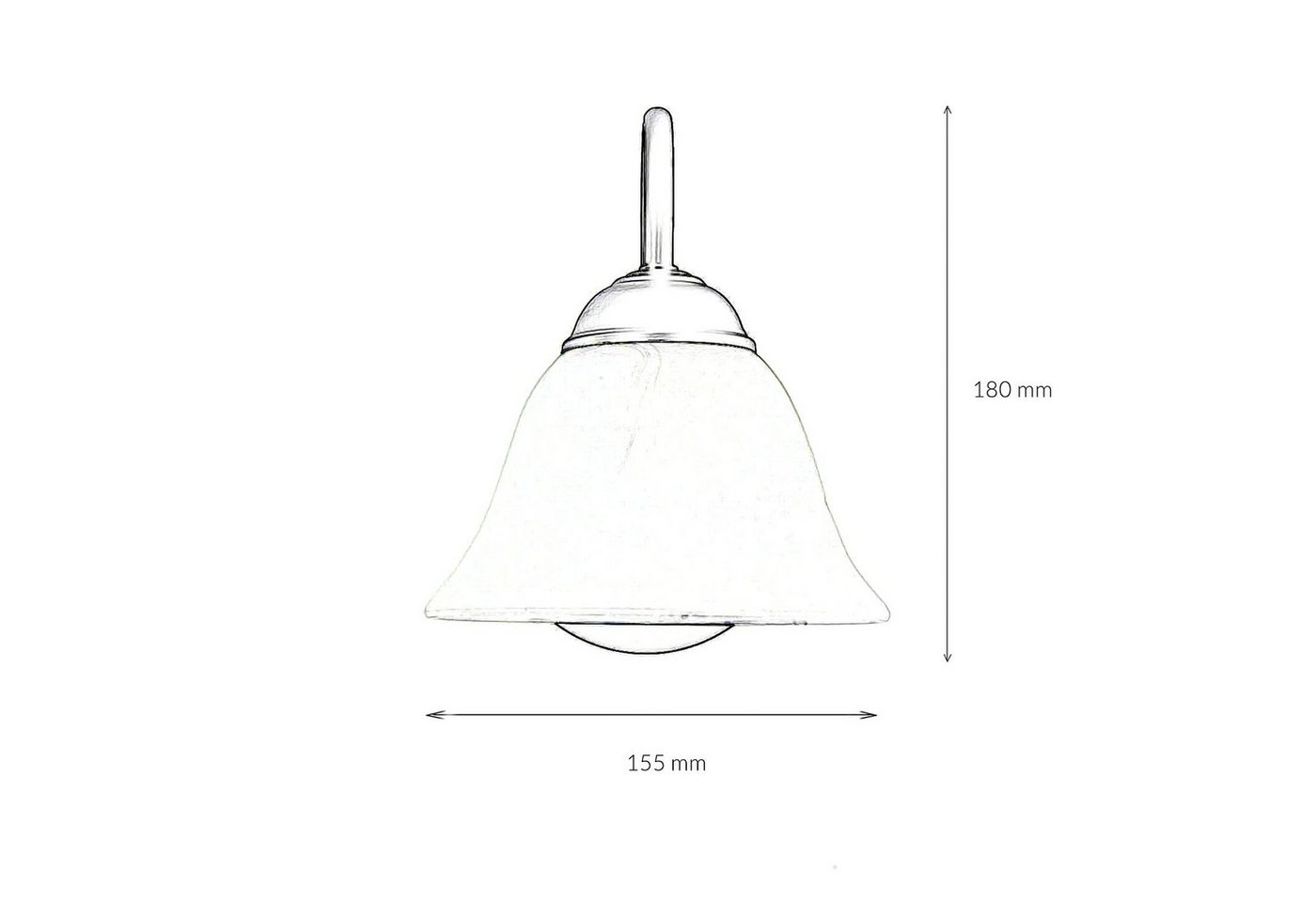 Licht-Erlebnisse Wandleuchte ATHEN, ohne Leuchtmittel, Wandlampe im Landhausstil Alabaster Glas Lampe Bild 5