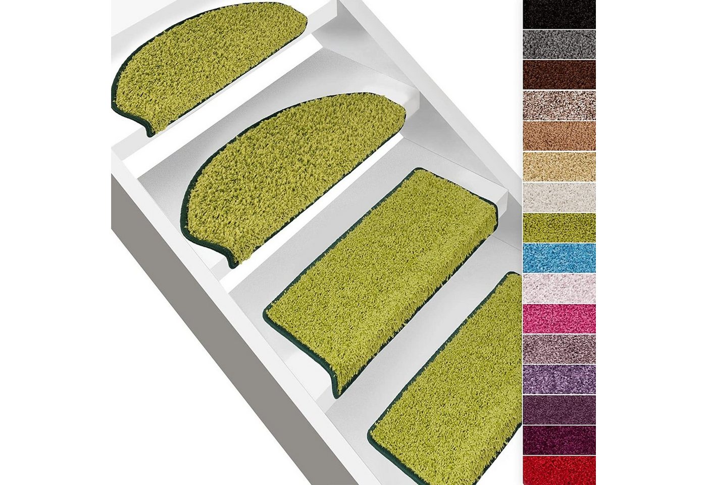 Karat Stufenmatte Kleopatra, 11 Farben, Stufenschutz, Stufenschoner, Halbrund, Höhe: 9 mm, aus 100% Polypropylen Bild 4
