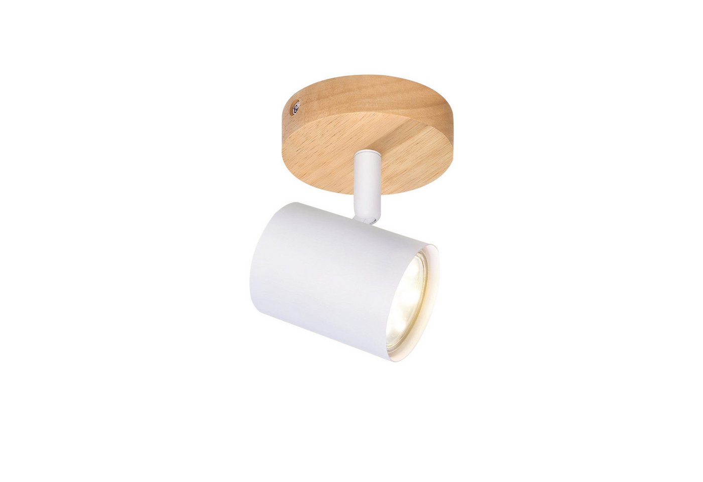 Nettlife Deckenstrahler 1/2/3/4 Flammig Deckenleuchte GU10 Schwenkbar Wandstrahler Holz, Schwenkbar, LED wechselbar, für Wohnzimmer Schlafzimmer Flur Küche