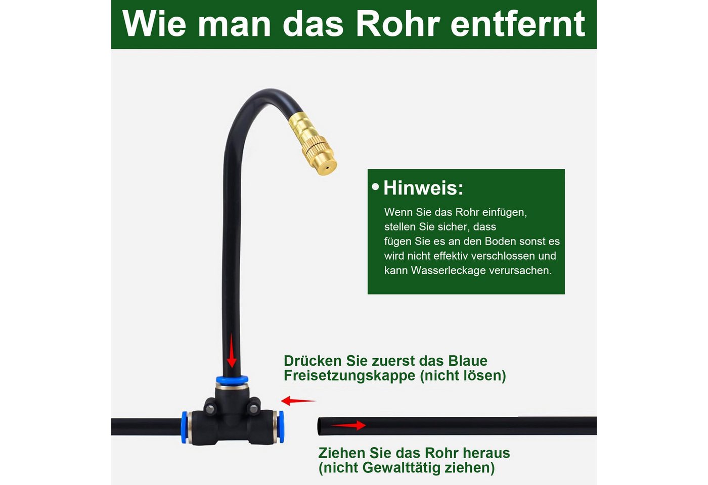 Youyijia Bewässerungssystem Automatische Gartenbewässerung 15 m Sprühdüsen Bewässerungssystem Bild 2