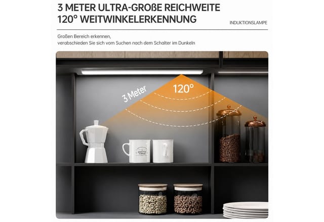 BOOD LED Unterbauleuchte mit Bewegungsmelder und Lichtsensor,20/30/40cm&1100/1800/2200mAh, USB-C wiederaufladbar,Einfach Montage Stark,schrankbeleuchtung, Warmweiß (3000 K), Neutralweiß (4000 K), Kaltweiß (6000 K), dimmbar,3 einstellbare Farben,mit Bewegungsmelder und Lichtsensor