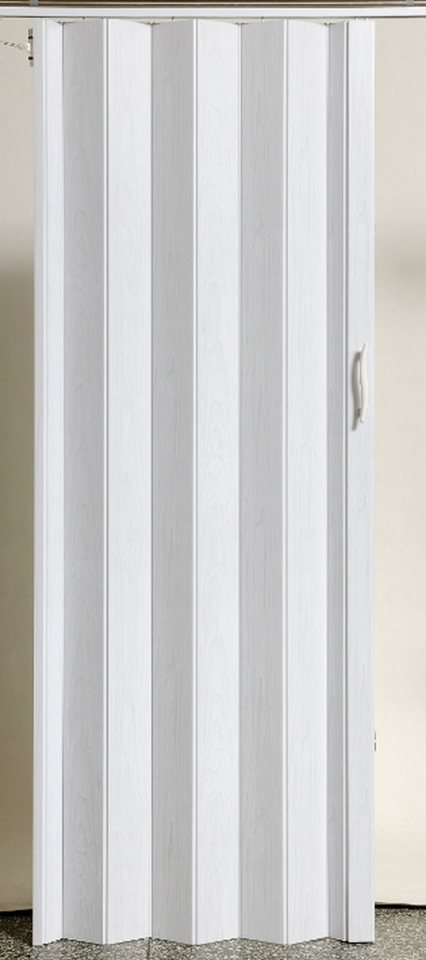 Vivaldi Falttür Höhe 203 cm für Türbreite bis 92 cm Schiebetür weiß gewischt acco 049 (1 Packung Karton, 1-St., 1 Set), teils montiert