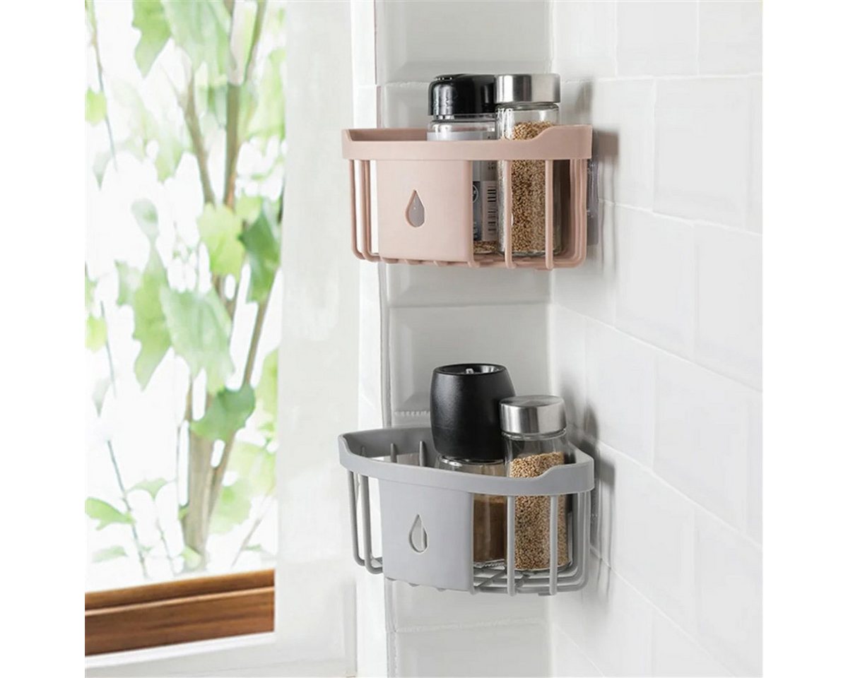 König Design Duschregal Duschablage ohne Bohren Badezimmer Organizer, 3-tlg., Duschkorb Ablage Badregal Eckregal Bild 4