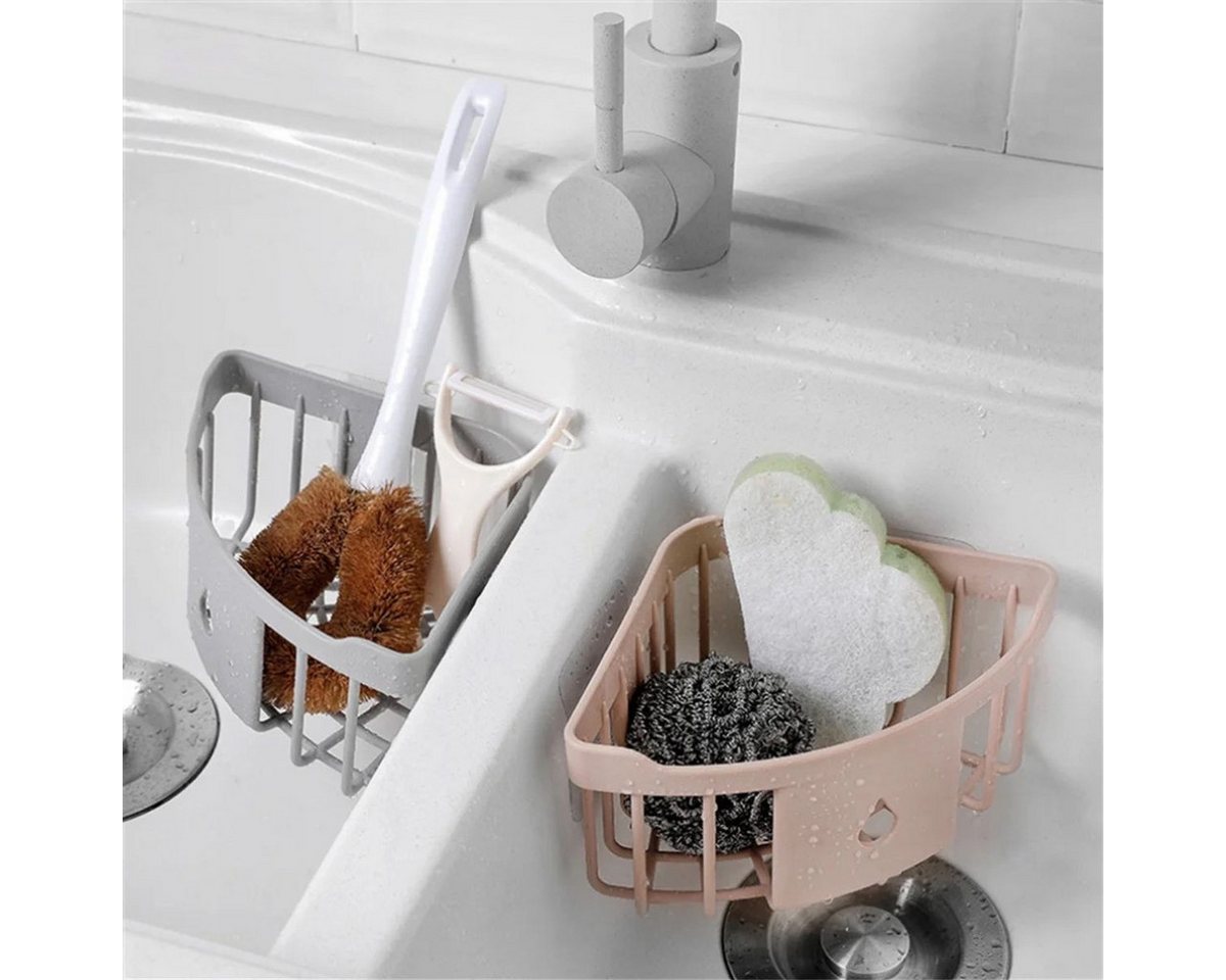 König Design Duschregal Duschablage ohne Bohren Badezimmer Organizer, 3-tlg., Duschkorb Ablage Badregal Eckregal Bild 5