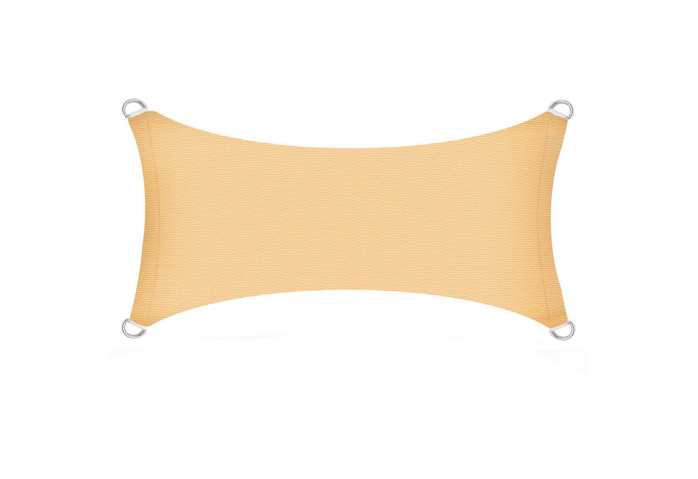ESTEXO Sonnensegel Sonnenschutzsegel Schattenspender 4 x 6 m HDPE beige Rechteck Segel Bild 2