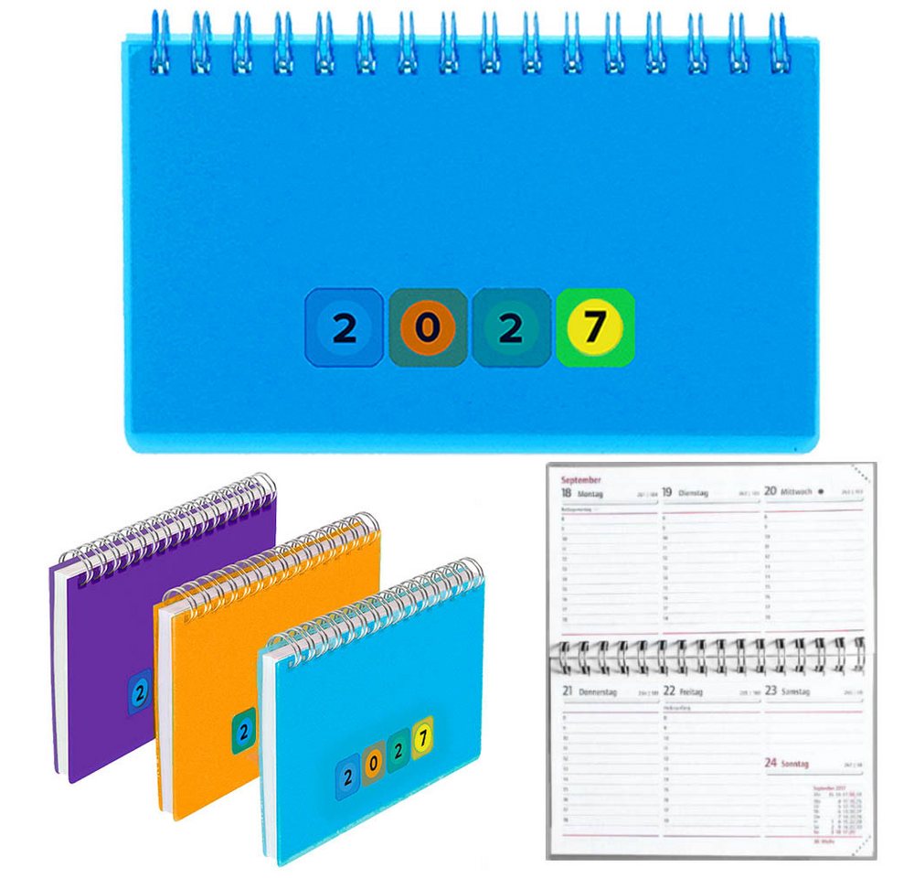 Herlitz Schreibtischkalender Mini Protect 2027 blau