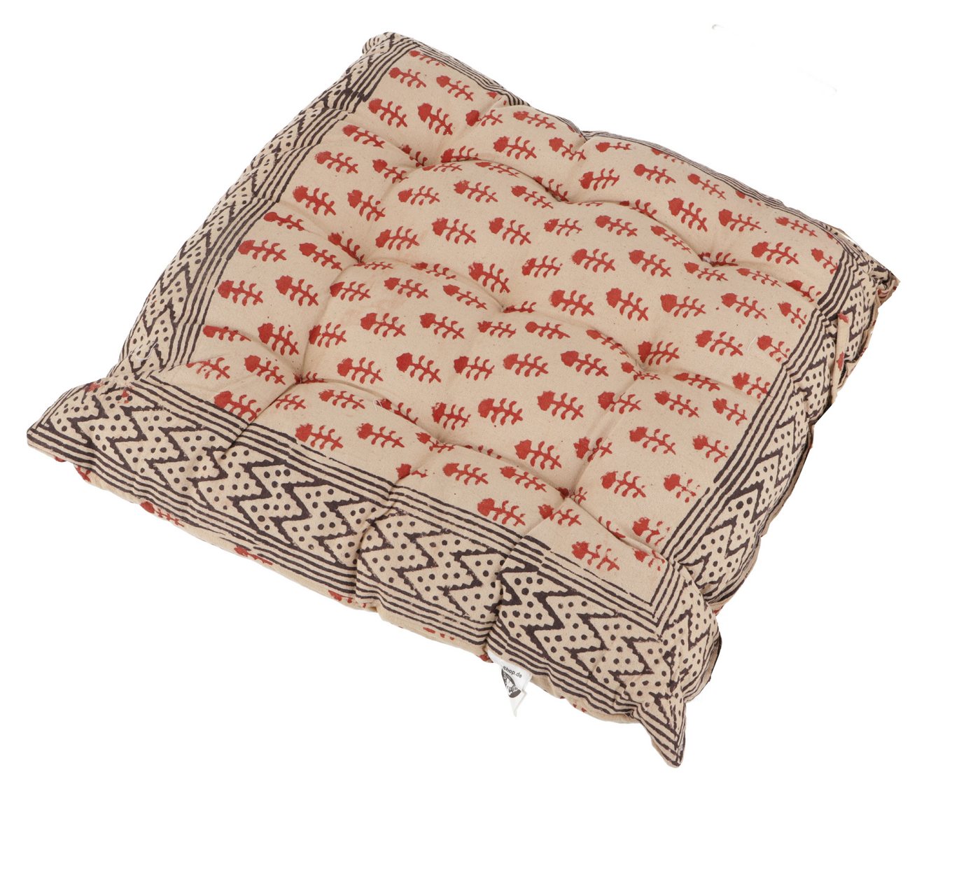 Guru-Shop Sitzkissen Steppkissen aus Indien, handbedrucktes Ethno.. Bild 5