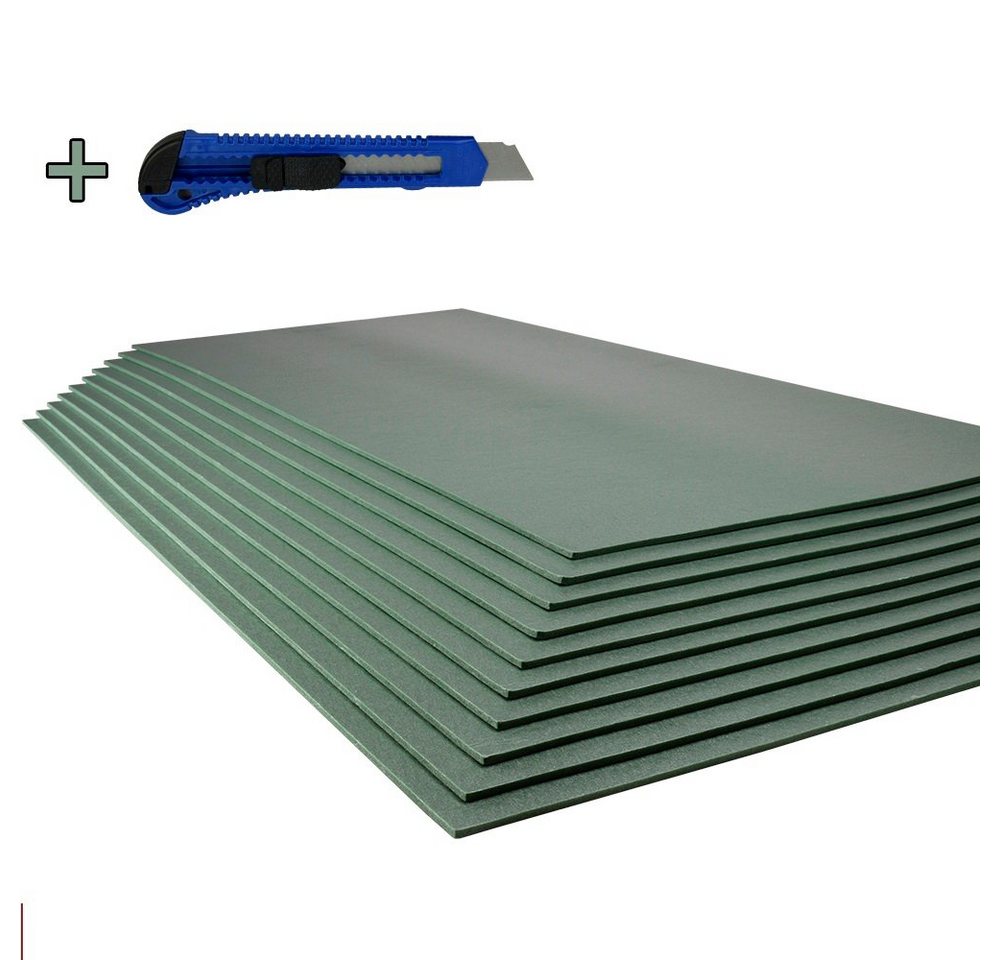 Roysson Home Trittschalldämmplatte Trittschalldämmung 5mm XPS grün fußboden laminat parkett unterlage 5²
