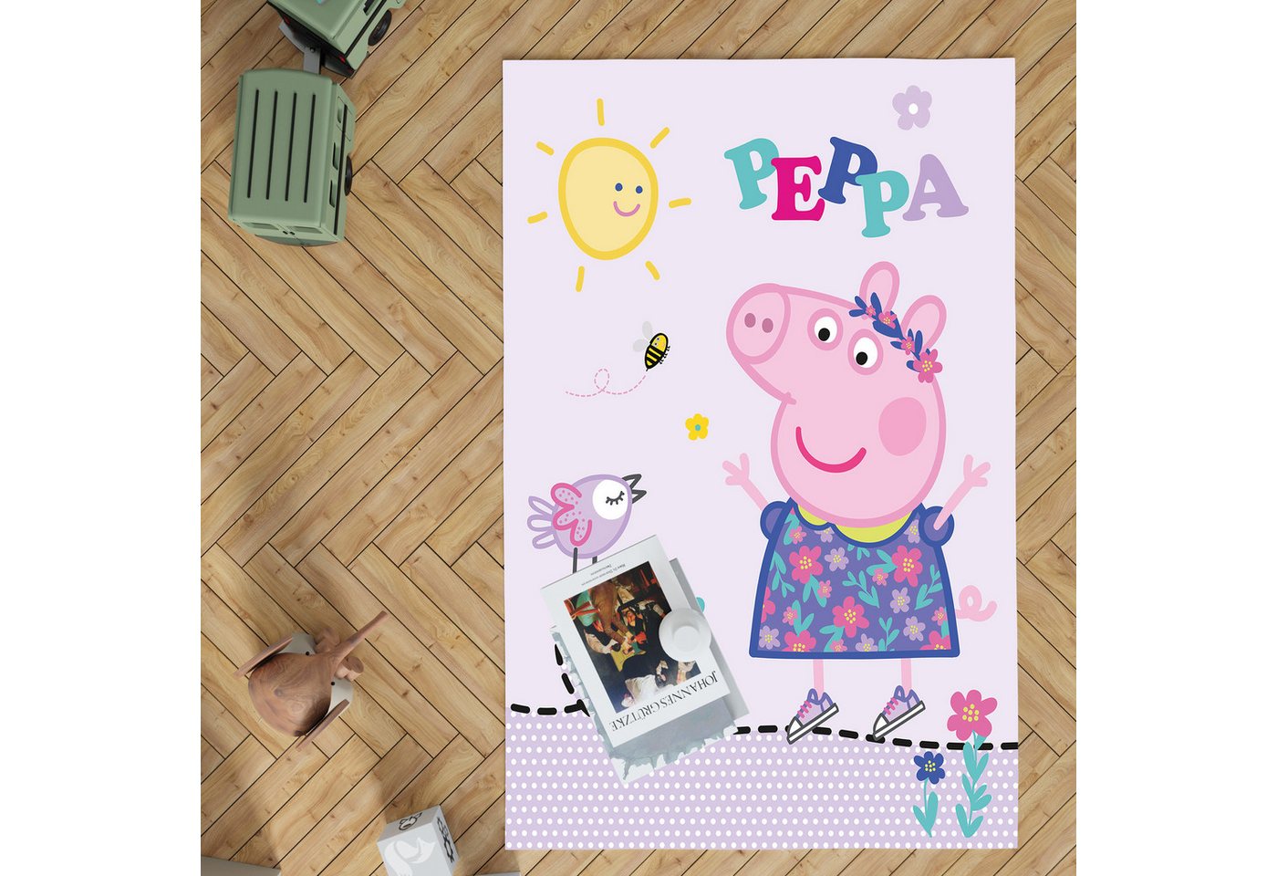 BERONAGE Kinderteppich Peppa Wutz Pig Happy Spiel-Teppich 100x133 cm, rechteckig, Höhe: 10 mm, rutschfest Bild 2