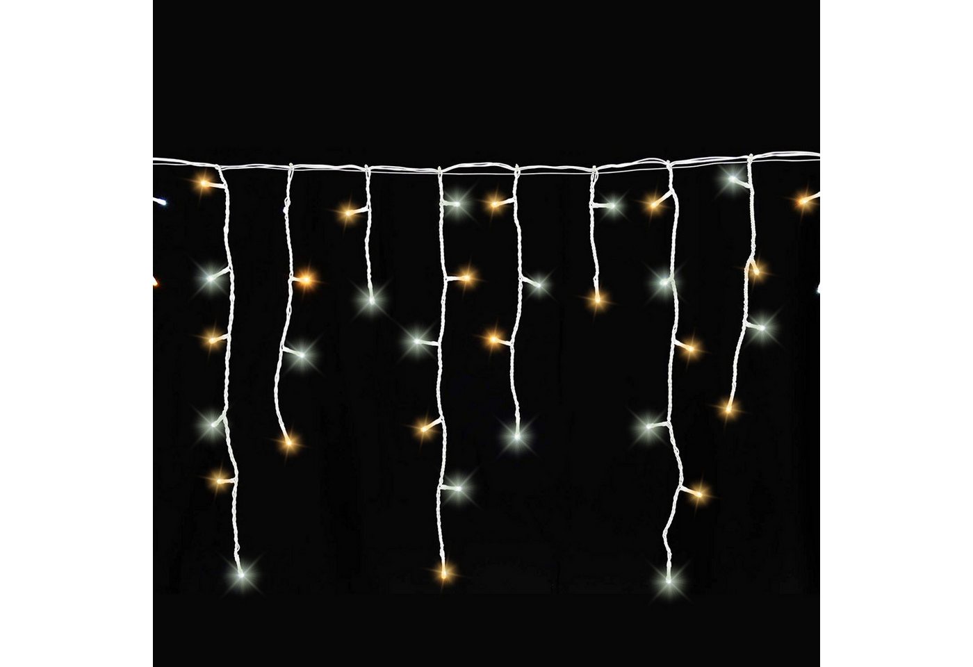 Gartenpirat LED-Lichterkette Eisregen LED-Beleuchtung Weihnachtsdeko für außen mit Timerfunktion, 6 m