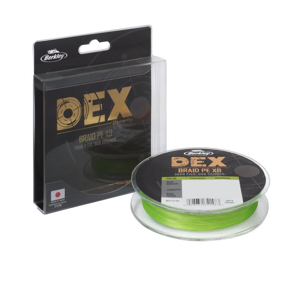 Berkley Angelschnur DEX x8 PE dünne geflochtene Schnur Rund Braid, 0,06 mm Fadendurchmesser