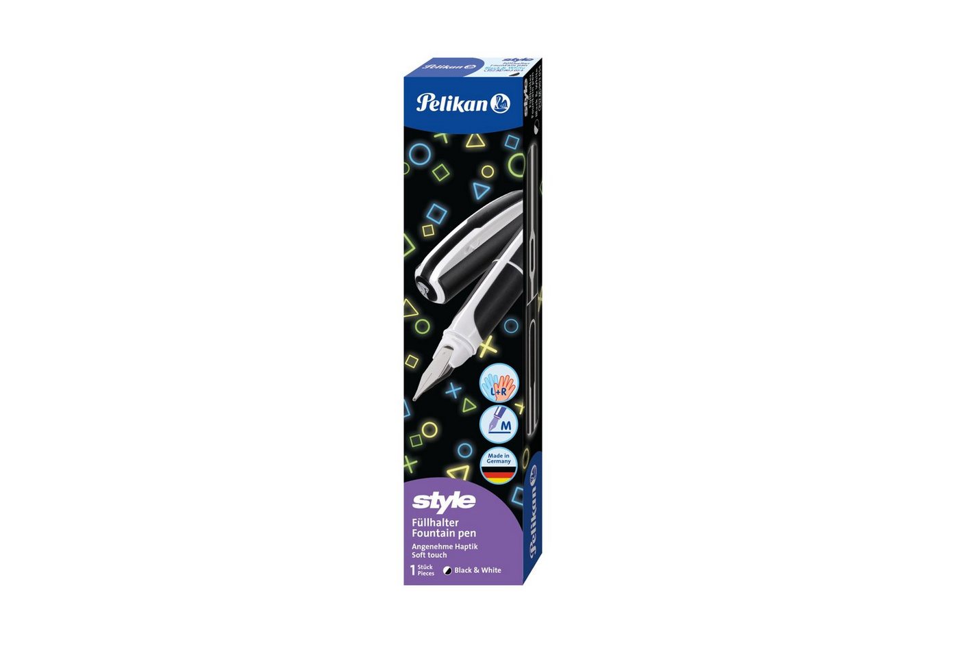 Pelikan Füllfederhalter Pelikan Füllhalter Style black white M-Feder