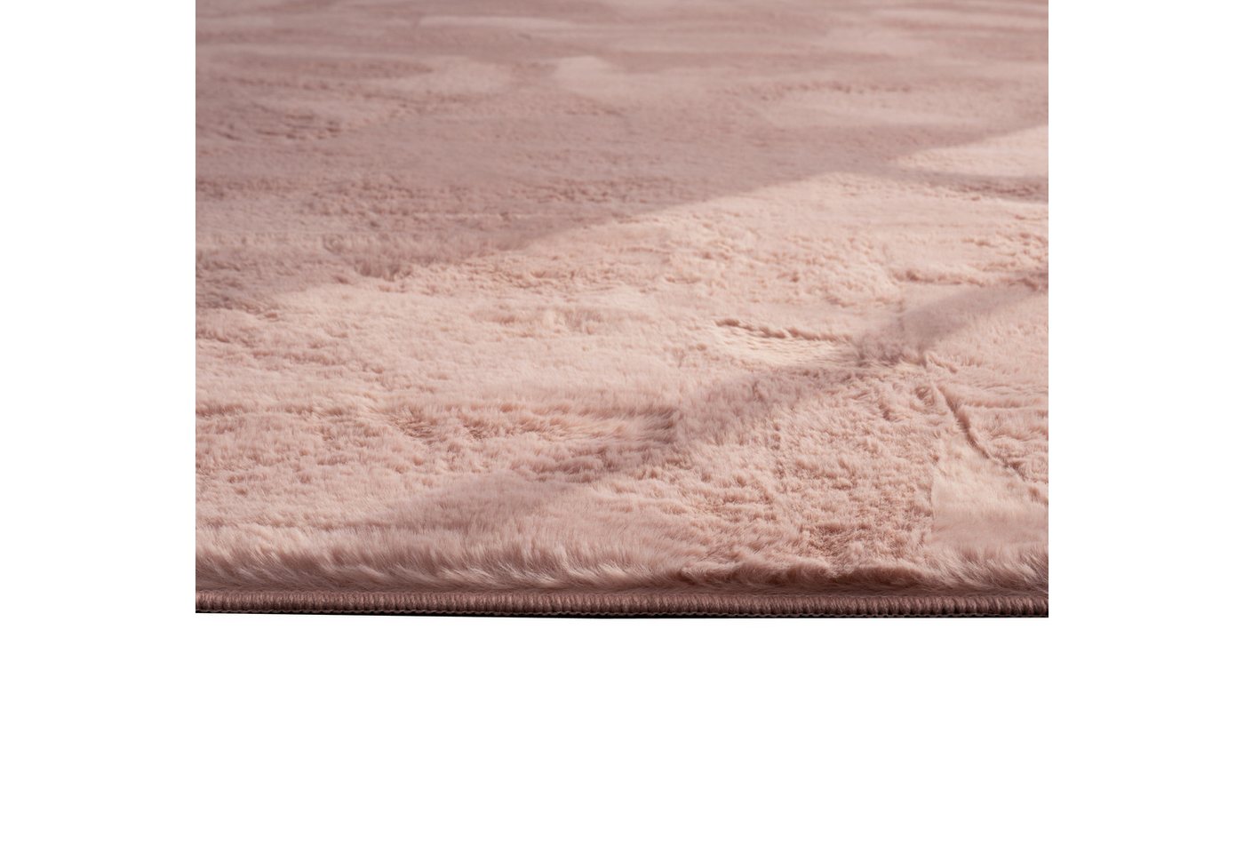 TeppichHome24 Teppich Teppich rosa weich pflegeleicht saugrobotergeeignet für Wohnbereiche, rund Bild 3