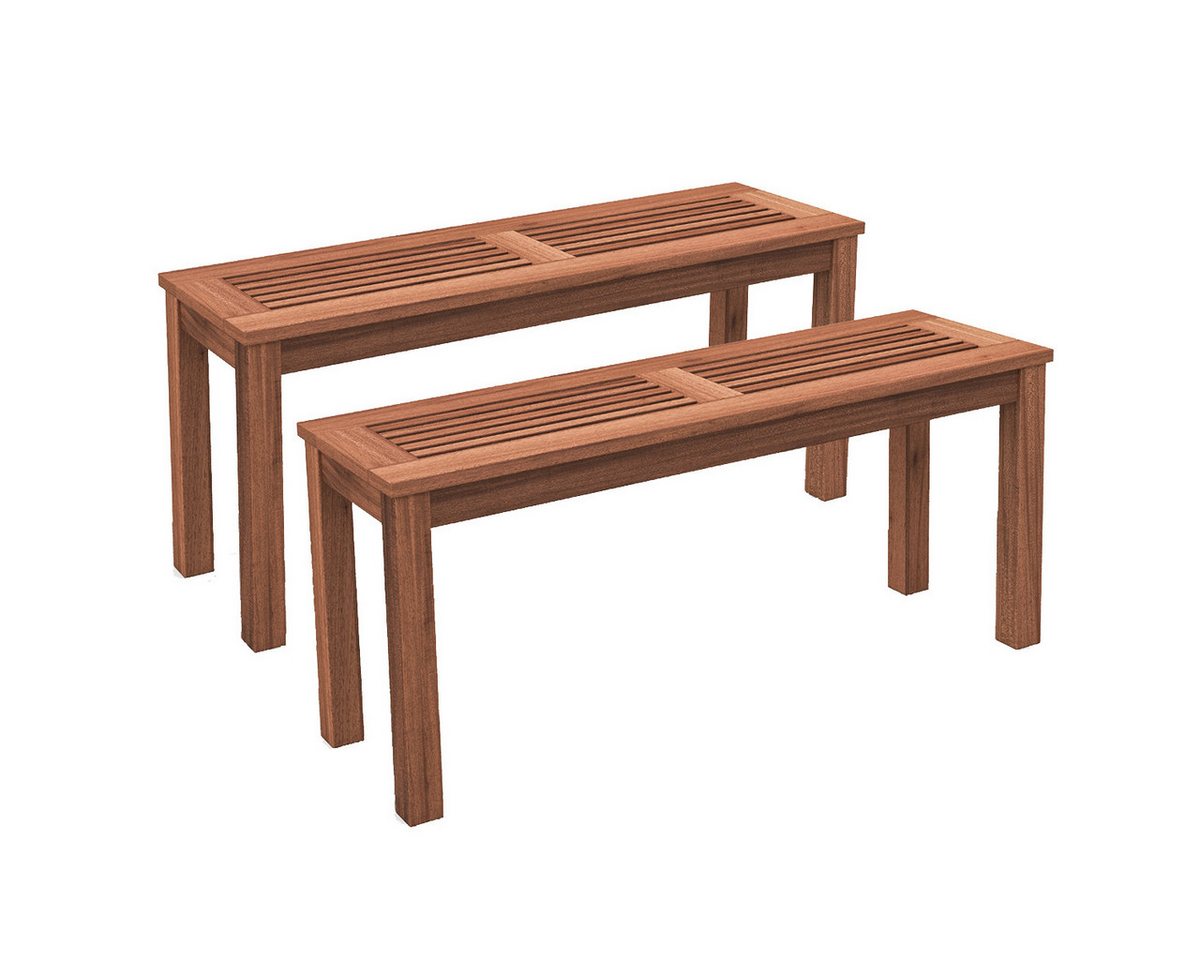 COSTWAY Gartenbank (2-St), wetterfest, 2-Sitzer Massivholz, ohne Rückenlehne, 100cm Bild 3