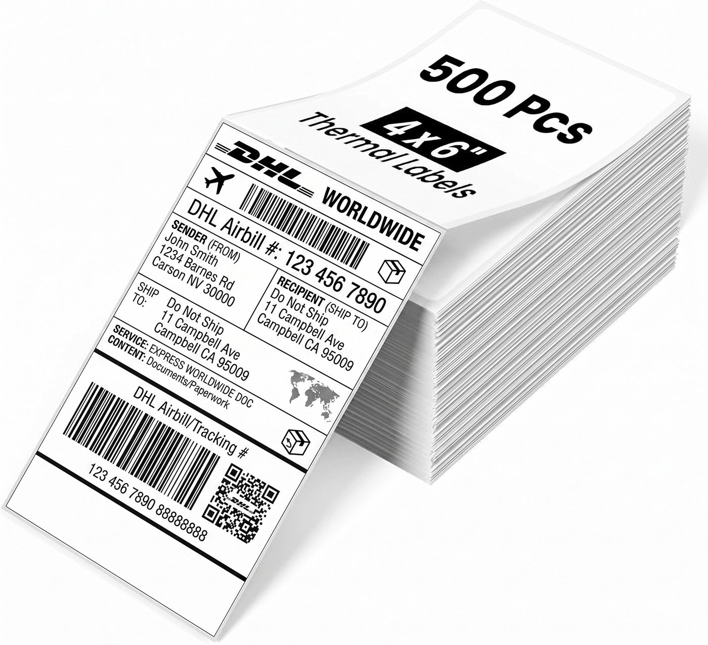Roxlin Etikettenpapier 500 oder 1000 Thermo Versandetiketten 100x150mm Wasserdicht Bild 3