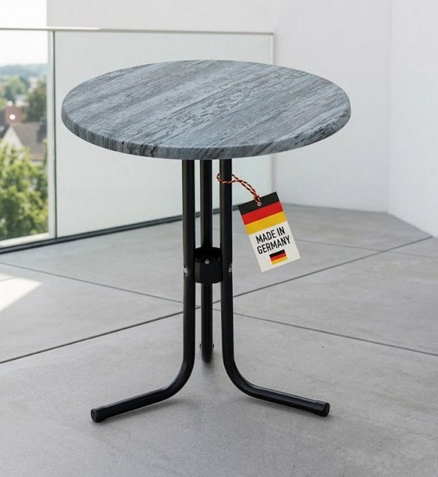 Fritz Müller Metallwarenfabrik GmbH Gartentisch 60 cm rund Montpellier Made in Germany (Spar-Set, 1 Tisch), kratzfest / wetterfest / pflegeleicht