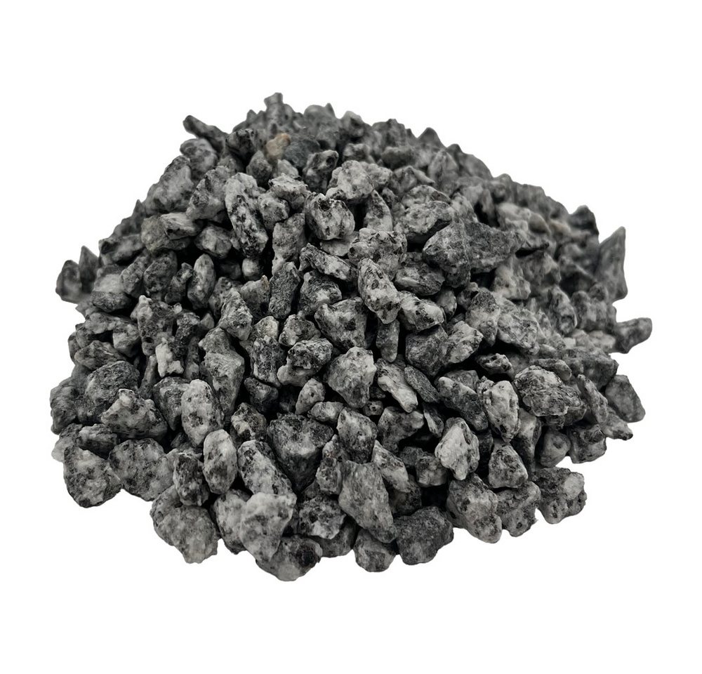 Hoyo Technology GmbH Zierkies Grauer Granitsplitt 8–16 mm 20 kg, Ziersplitt für Garten, Wege, Beete, 20 kg