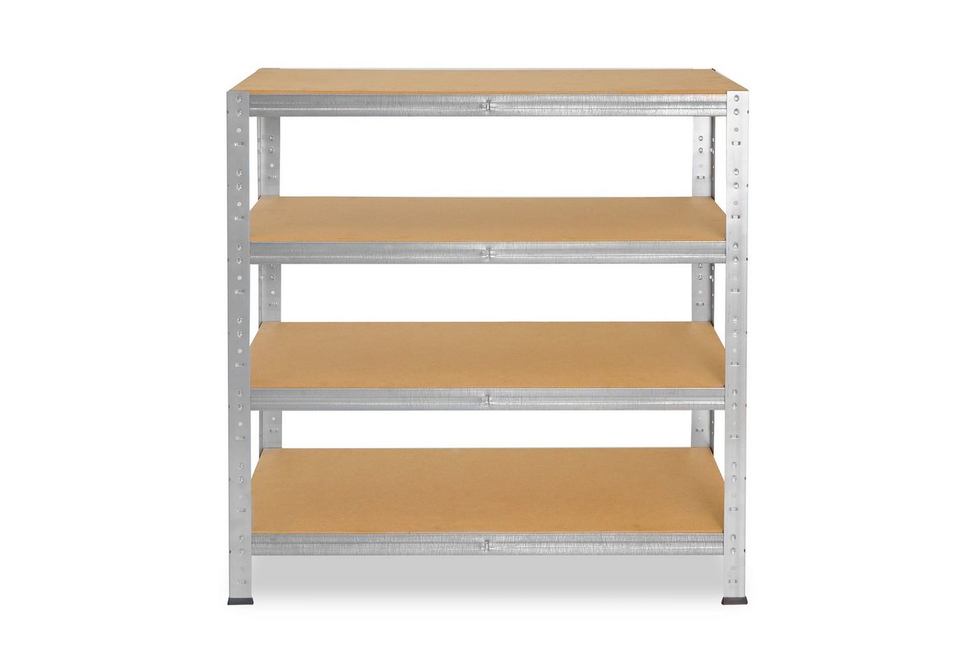 shelfplaza Schwerlastregal HOME, 115x120x50cm verzinkt, 4 Böden, Kellerregal, Garagenregal, Steckregal