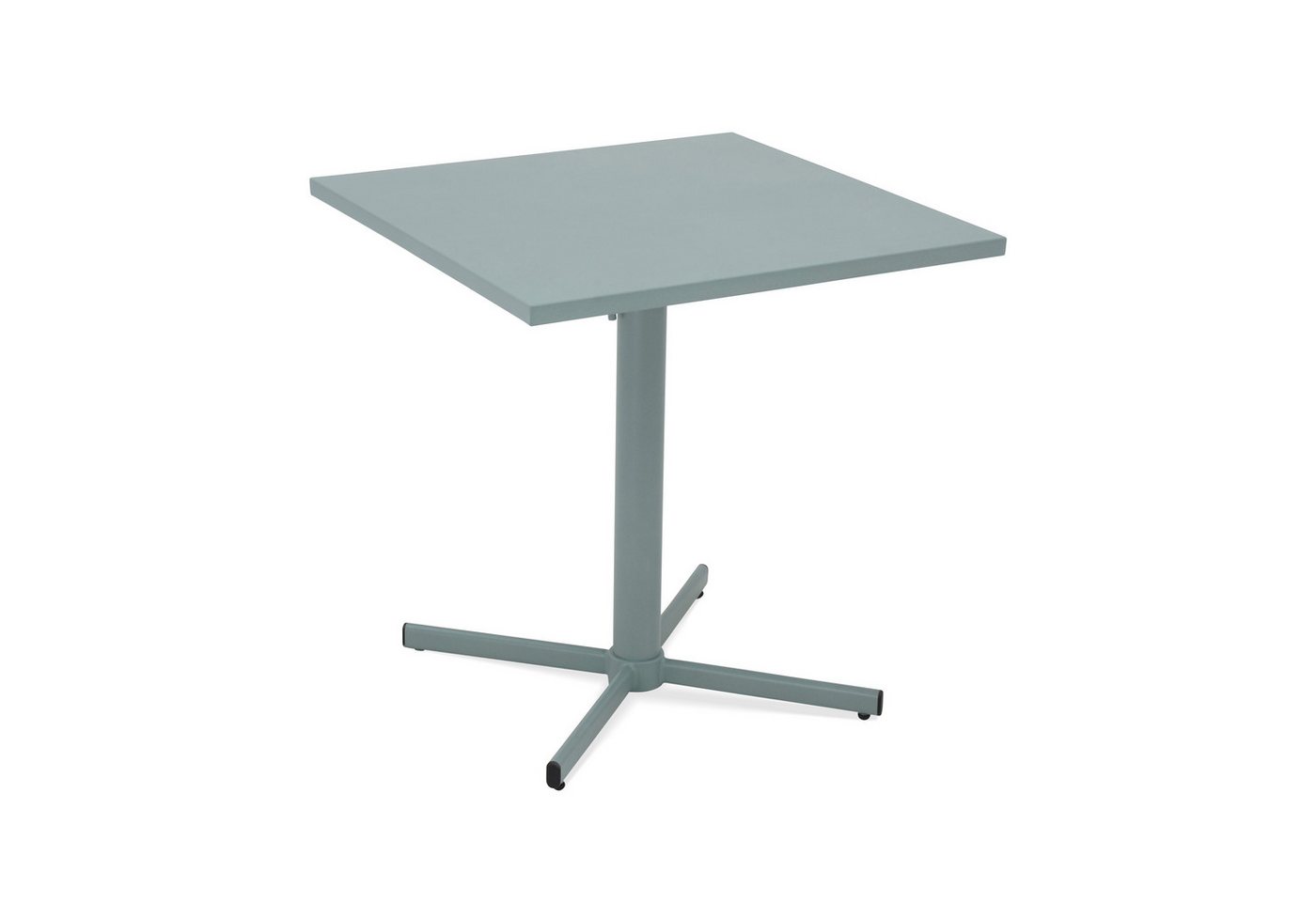 KHG Gartentisch Grau-Hellgrün klappbar (Tischplatte und Gestell aus pulverbeschichtete Stahl, Klapptisch wetterfest 70x72x70 cm), Wetterfest, klappbar Bild 4