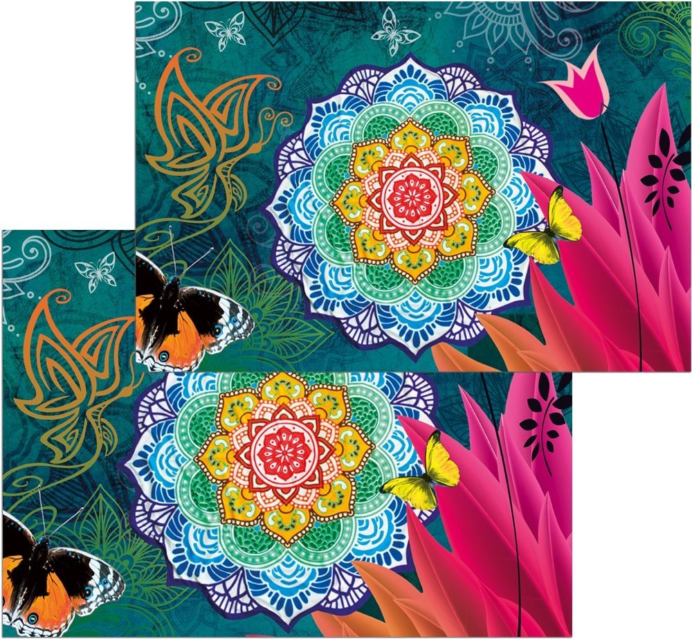matches21 HOME & HOBBY Fußmatte Türmatte Boho Vintage Mandala in 50x70 cm als Fussabtreter, rechteckig, Höhe: 5 mm, Rutschfester Türvorleger für innen als waschbare Schmutzfangmatte Bild 3