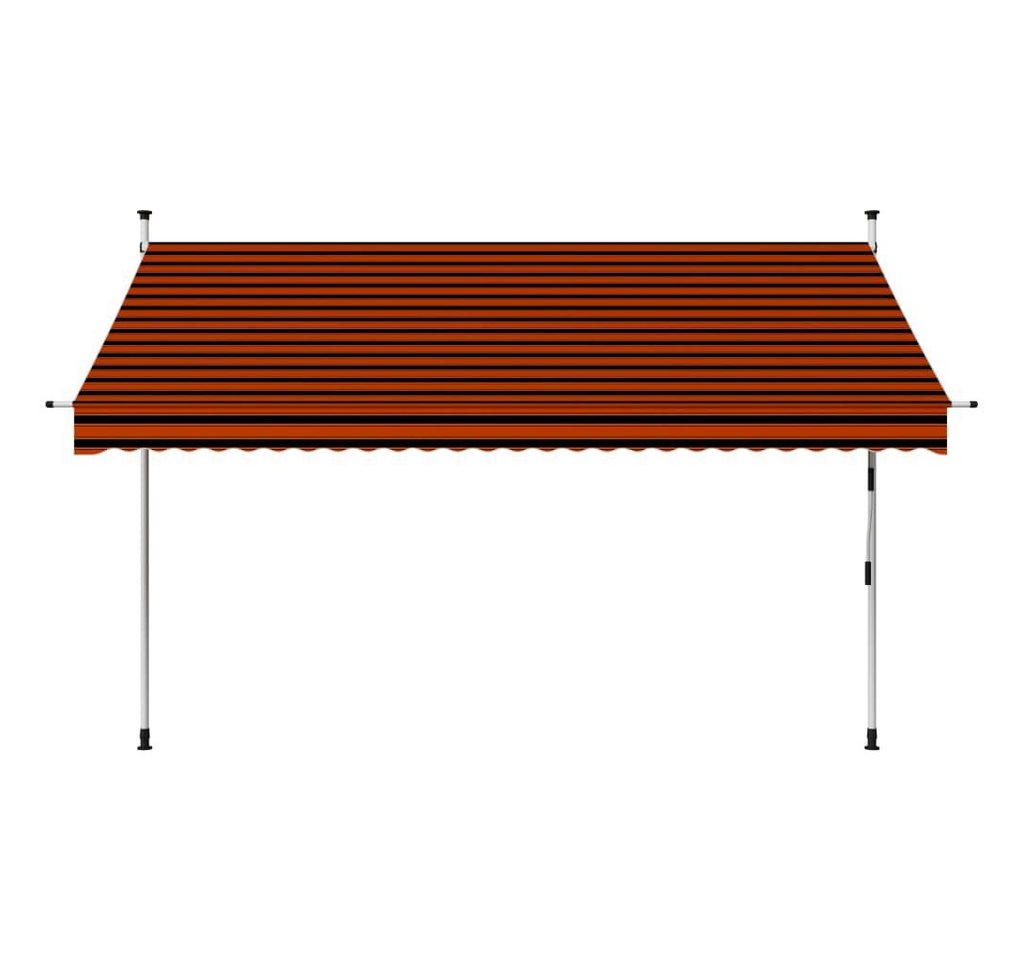 furnicato Markise Einziehbare Handbetrieben 300 cm Orange und Braun (1-St) Bild 4