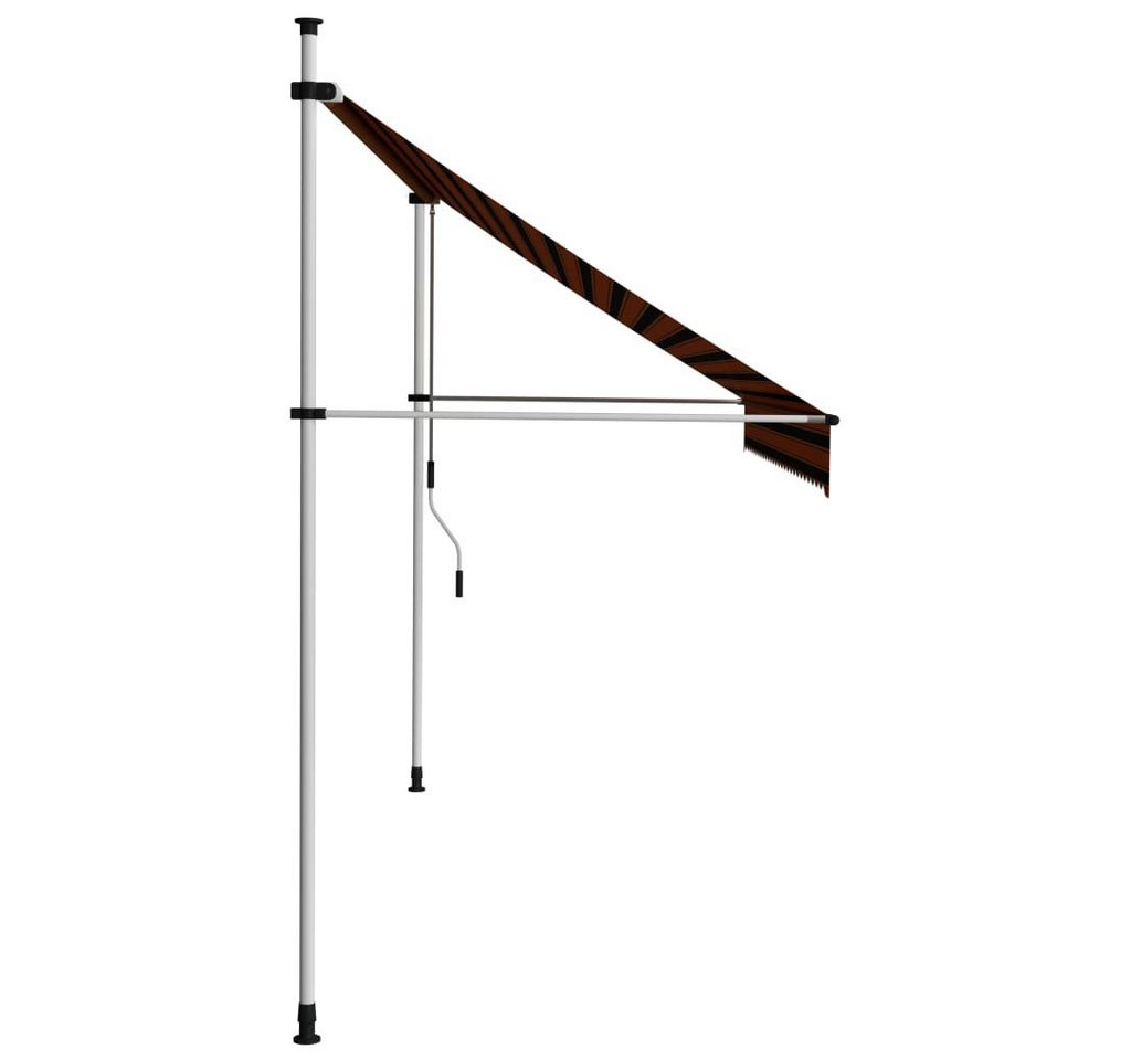 furnicato Markise Einziehbare Handbetrieben 300 cm Orange und Braun (1-St) Bild 5